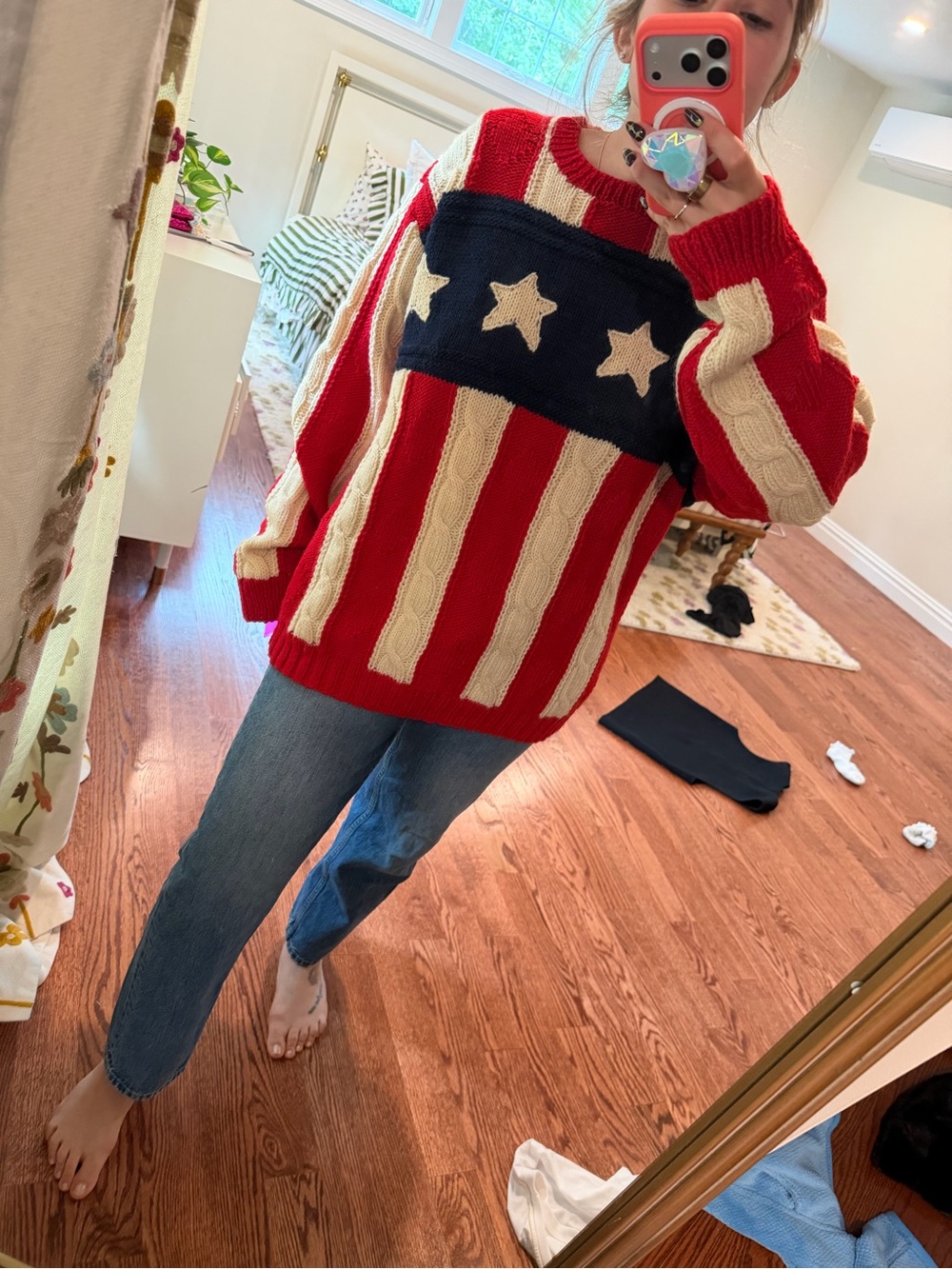 Polo inspired hand knit sweater